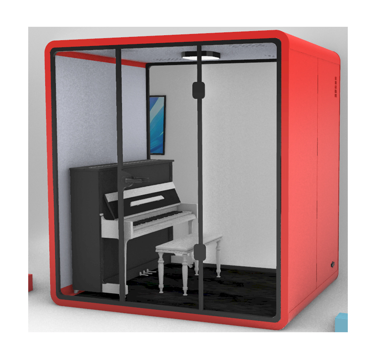 Acoustic Material Soundproof Office Smart Soundproof Frosted Tempered Glass Office Noise Cancelling Low Carbon Phone Booth