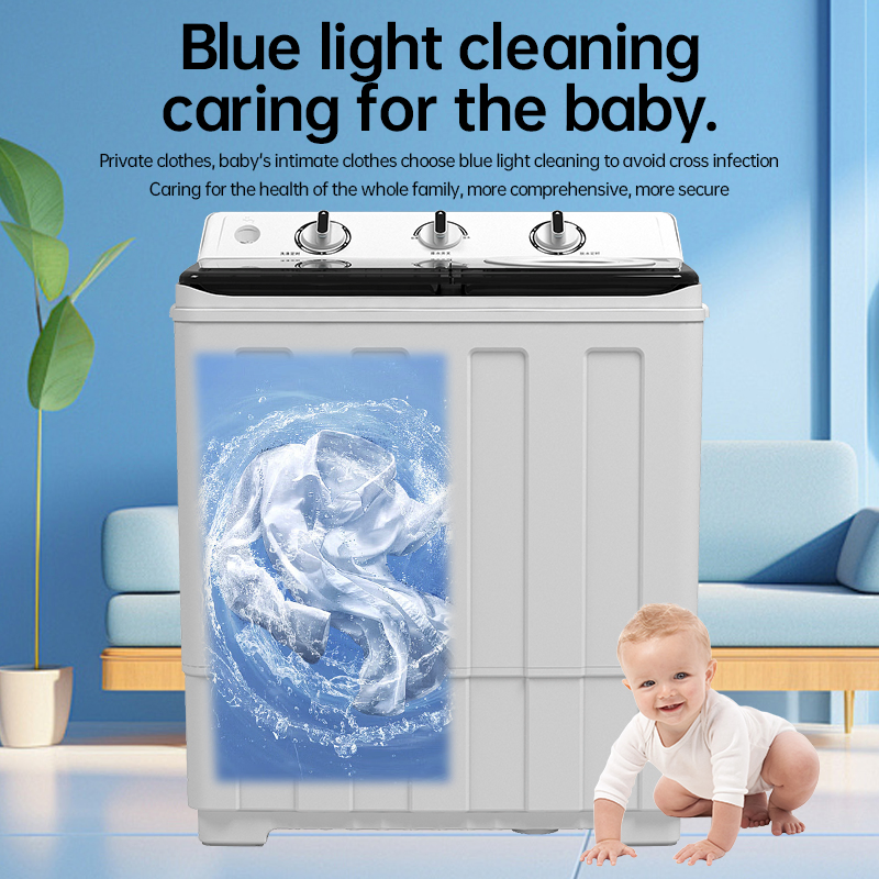 6kg Semi-Automatic Twin-Tub Washing Machine for Home Use