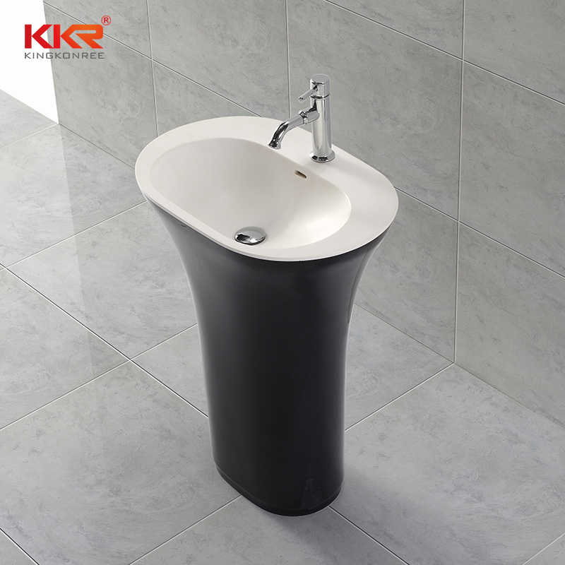 Luxury Solid Surface Freestanding Wash Basin for Bathroom
