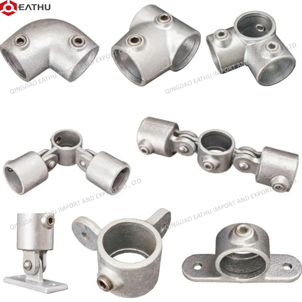 Powder Coating/Galvanized Malleable Iron Key Clamp Fittings for Handrail Systems/Guard Rail/Playground and Scaffolding