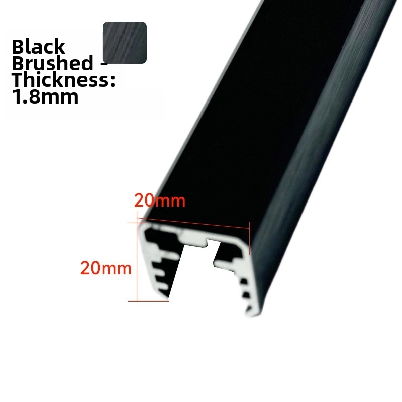 Minimalist Stair and Balcony Railing: Ultra-Narrow Aluminum Handrail with Glass Panels Secured in a Slim Mounting Channel