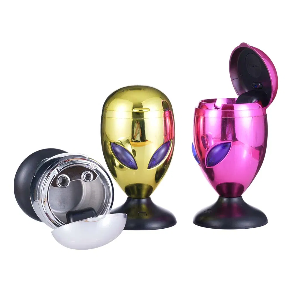 Music Light Car Ashtray with Lid Auto Ashtrays Smell Proof Smokeless Ashtray