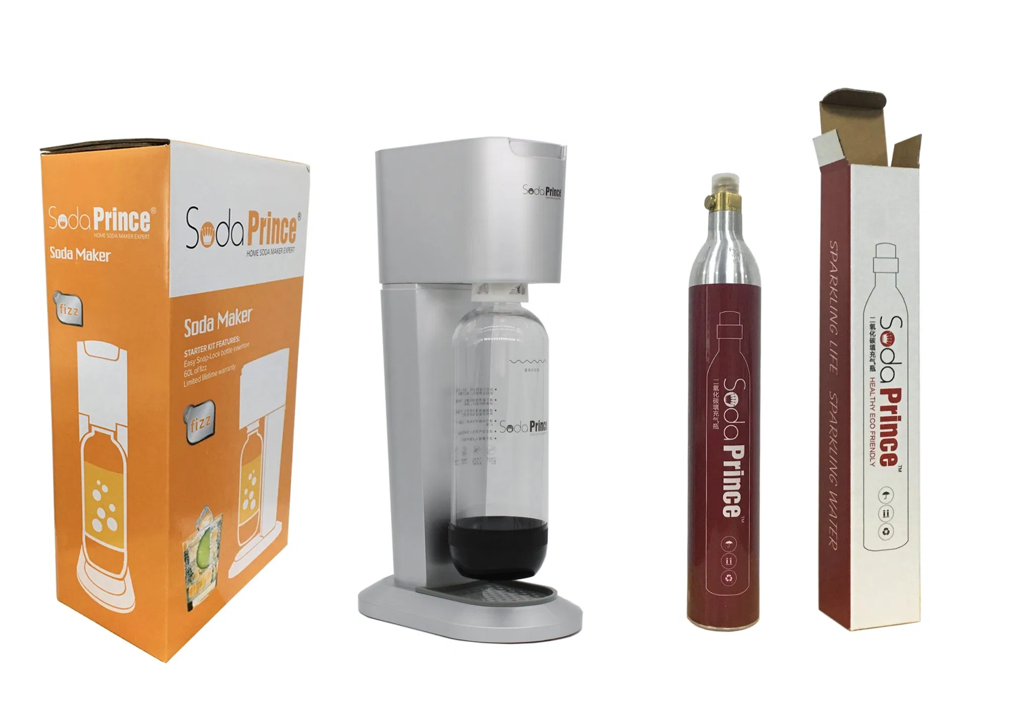 High Quality CO2 Cylinder Portable Carbonator CO2 Sparkling Water Soda Maker for 0.6L CO2 Charger