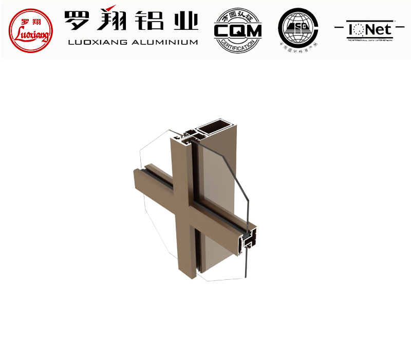 Aluminum Curtain Wall Extrusion Glass Building Facade Profile