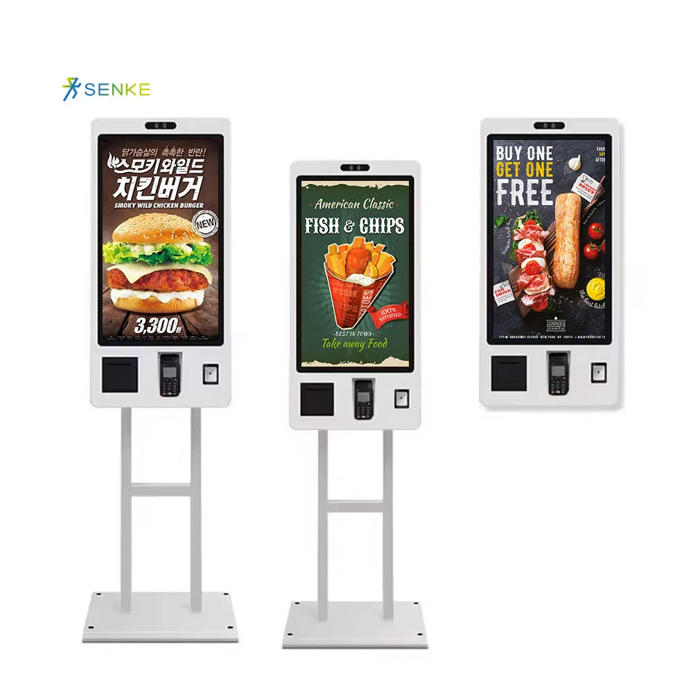 Restaurant Self-Ordering System with 21.5 Inch Touch Screen Kiosk