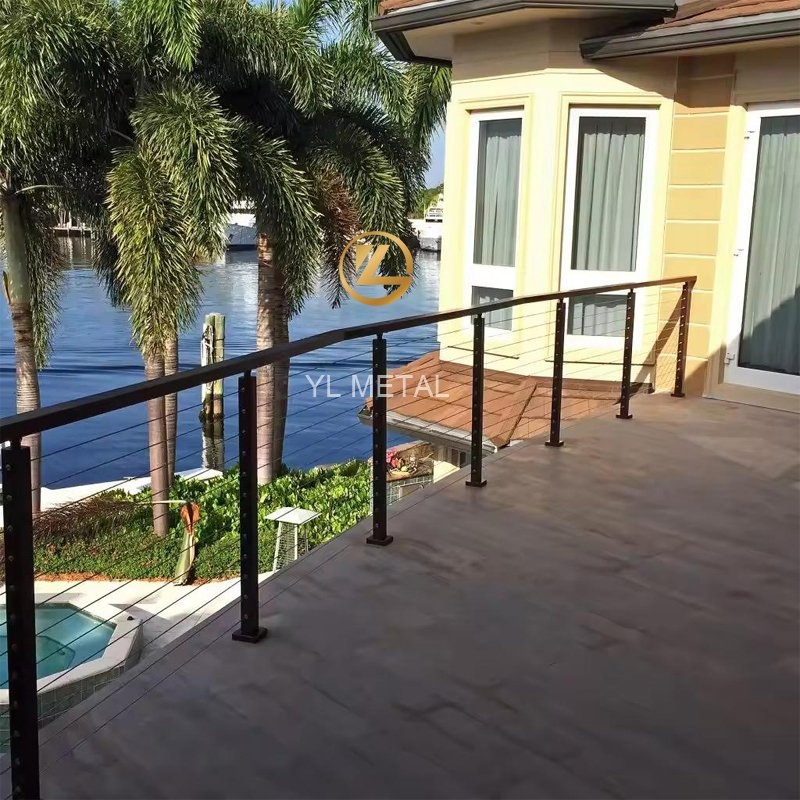 Y L High Quality Balustrade Balcony Handrail Deck Terrace Post Cable Railing