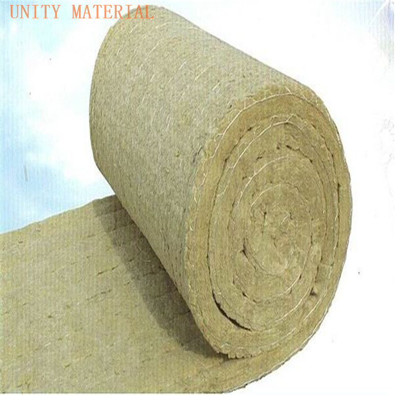 High Quality Insulation Roll Thermal Blanket 50mm 60 100kg/M3 Rock Wool Blanket with Wire Mesh