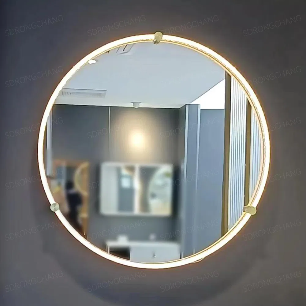 Wholesale Round Rectangle Light LED Mirror Touch Switch Bathroom Wall Makeup Mirror