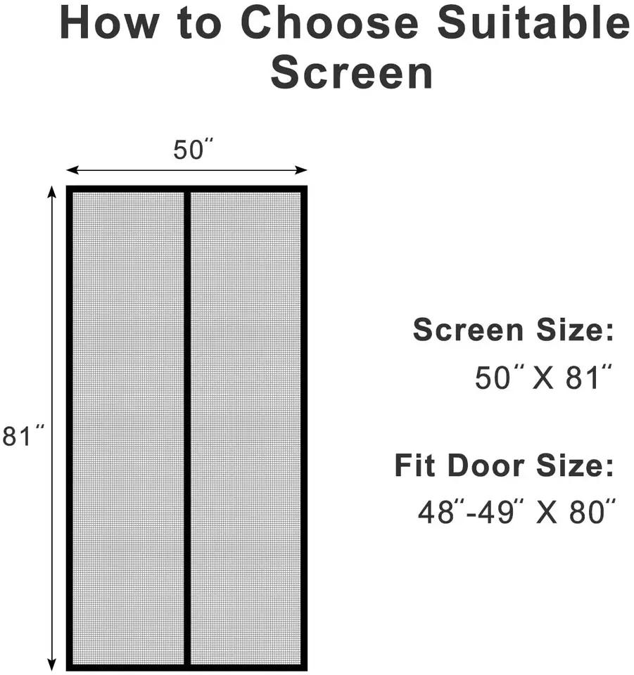 High Quality Mosquito Fly Screen Door Self Sealing