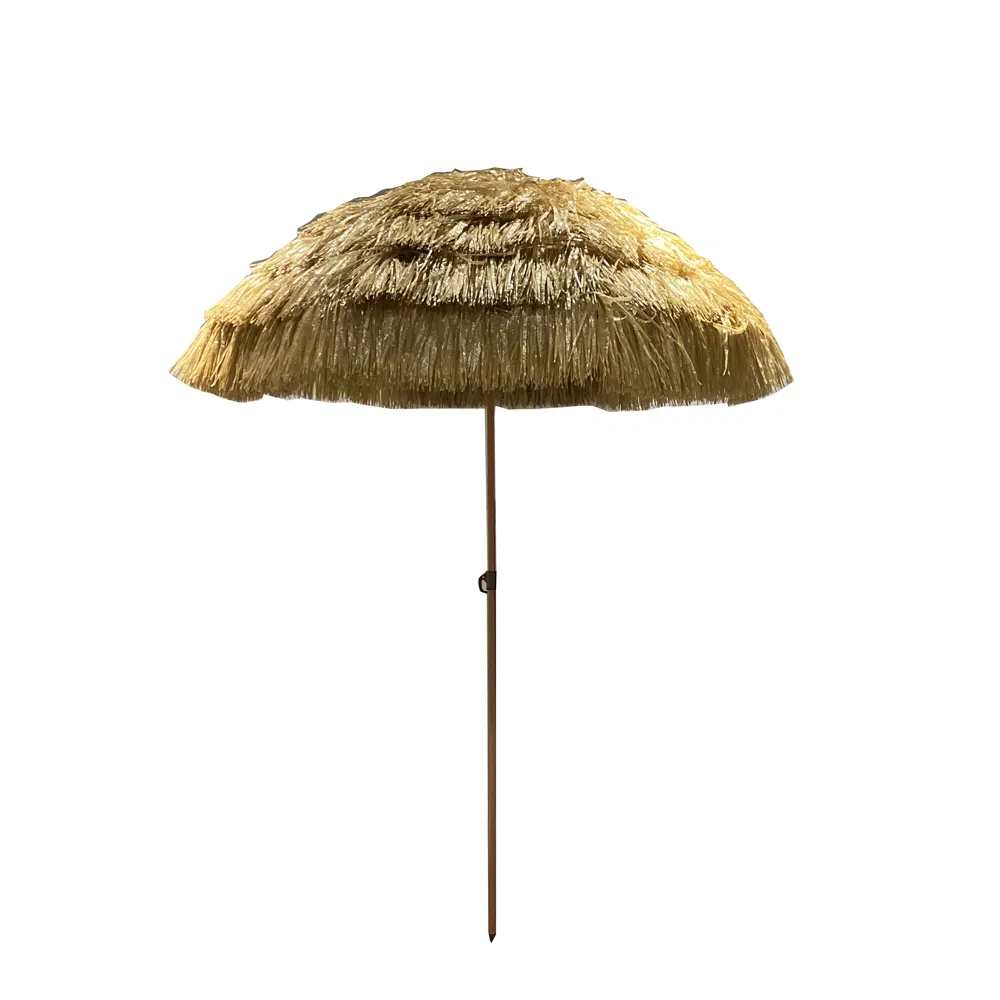 Heavy Duty Straw Plastic Garden Outdoor Umbrella