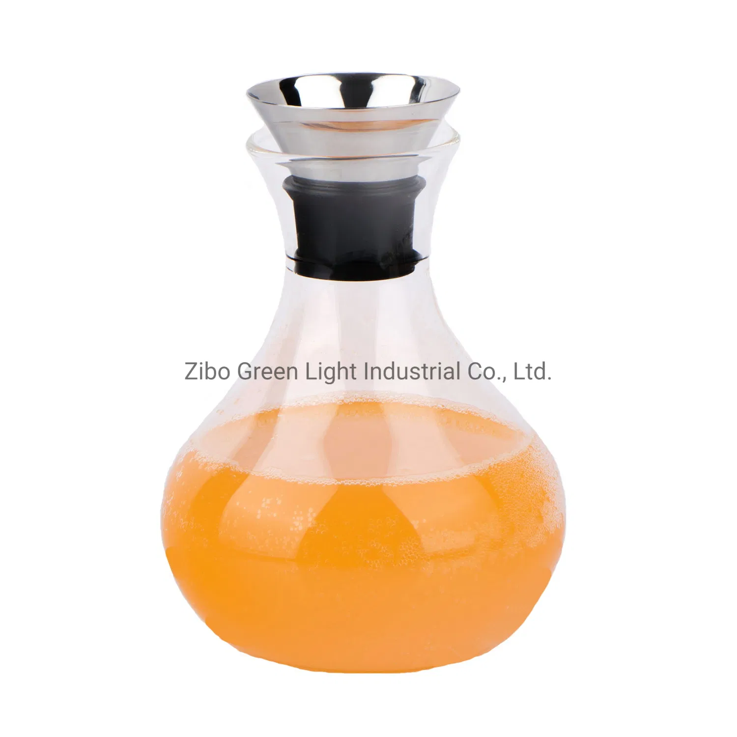 High Borosilicate Glass Water Bottle with Stainless Steel Lid Glass Pitcher for Water Juice