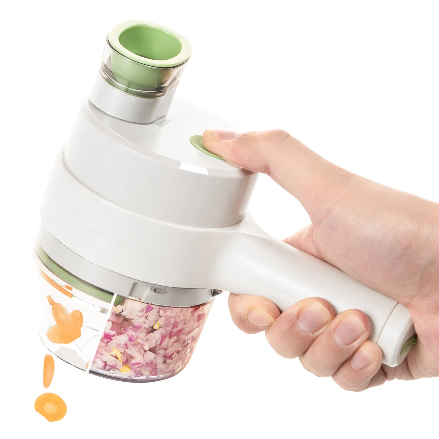 Wireless Mini Handled Electric Garlic Slicer Mincer USB Charge Vegetable Chopper