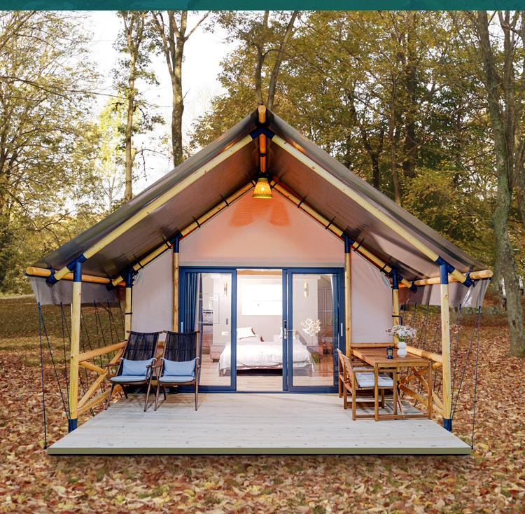 Luxury Prefab Safari Tent Canvas Camping Oxford Fabric Tent Hotel