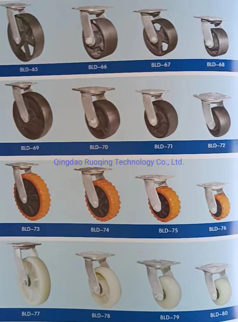 Тяжелый фиксированный поворотный ролик из полиуретана