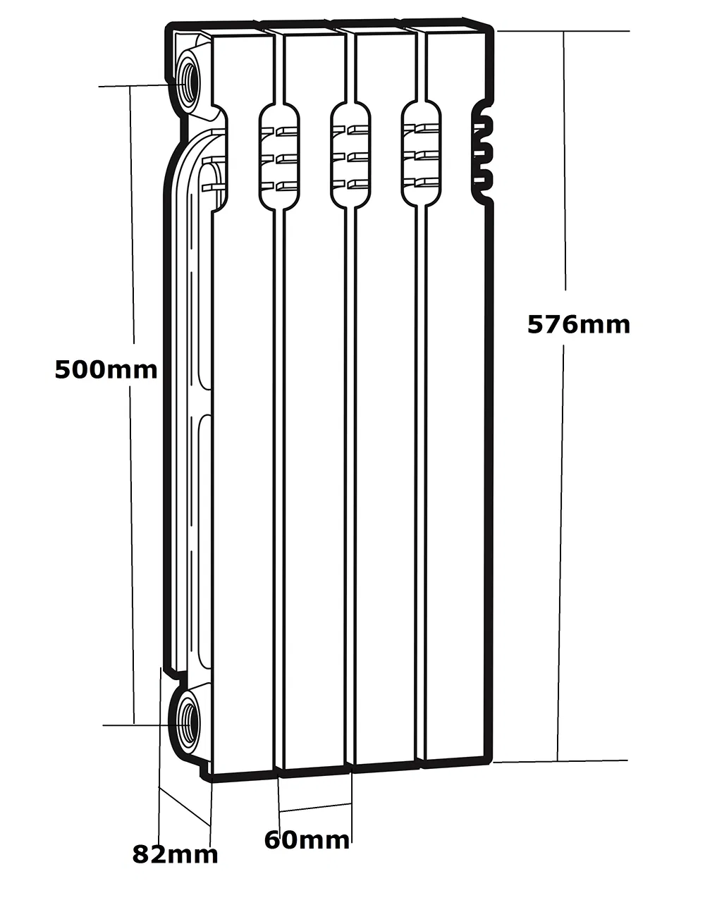 Corrosion Resistance Energy Efficiency Cast Iron Radiator