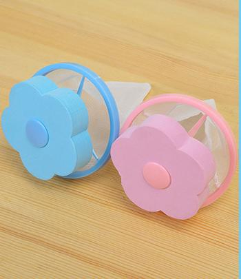 Washing Machine Floating Filter Ball Mesh Flower Shape Laundry Bag for Remove Fur and Hair