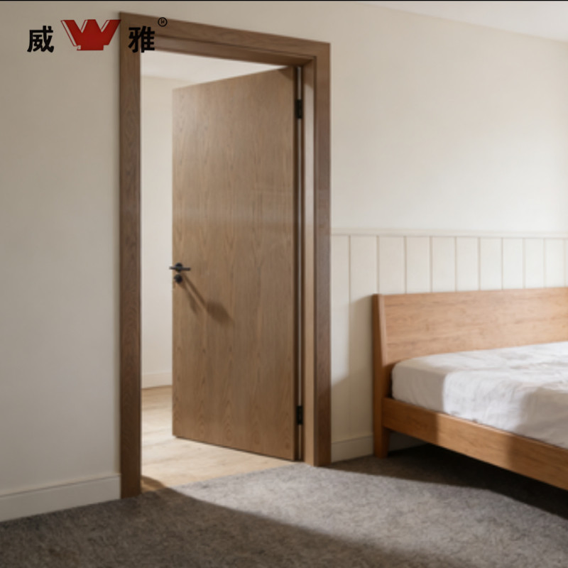 Luxury Hotel Accommodation Fireproof and Privacy Enhanced Solid Wood Interior Wooden Door
