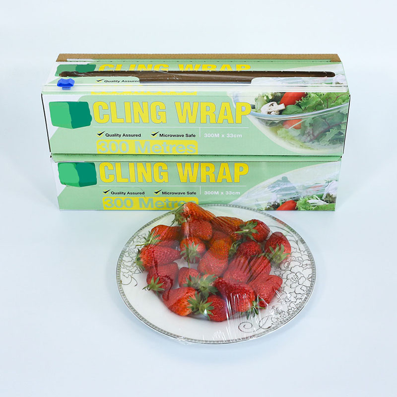Food Grade PE High Stretch Transparent Slider Cutter Cling Film Wrap Cling Film