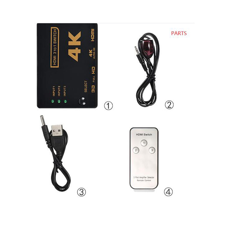 HDMI-коммутатор 3x1, переключатель сигнала