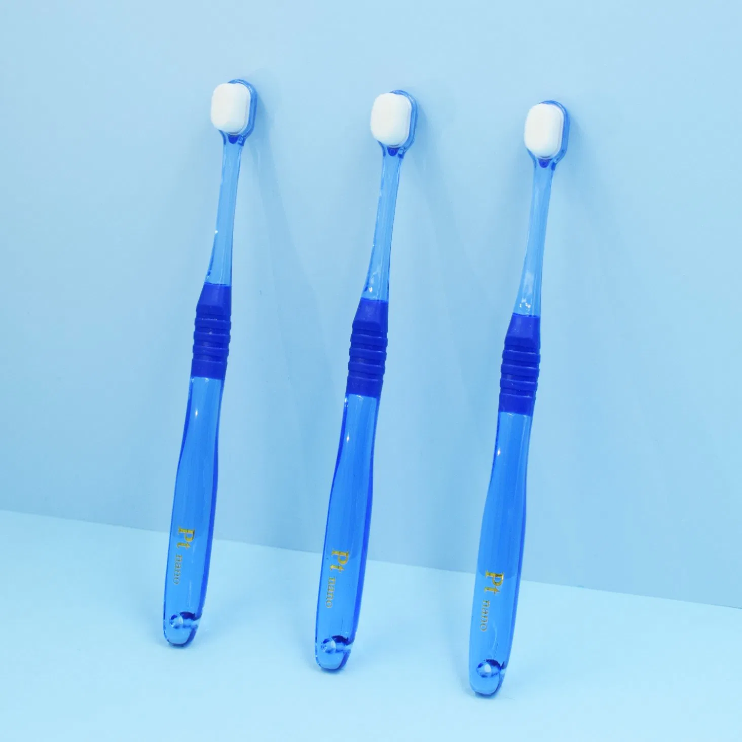 OEM 10000+ Soft Bristles Transparent Handle Plastics Adult Toothbrush