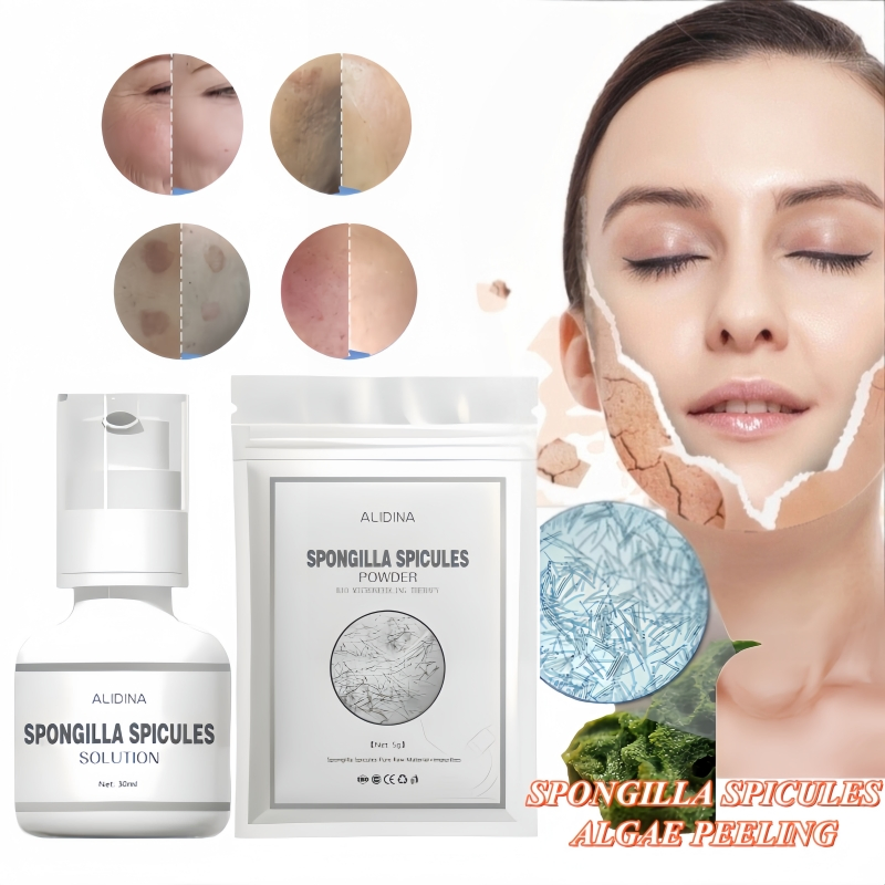 Spongilla Spicules Hydrolyzed Sponge Extract Powder Bio Microneedling Anti-Aging Acne Treatment Natural Algae Peeling Therapy