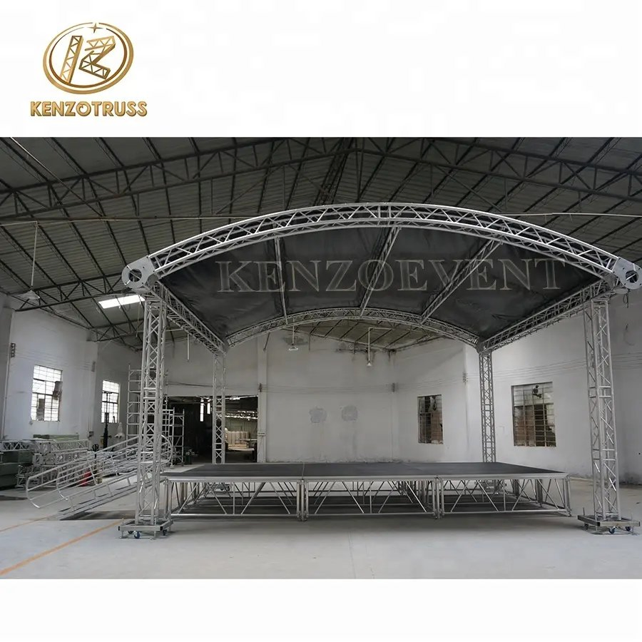 Concert Stage Design Non-Slip Platform Aluminium Stage Truss