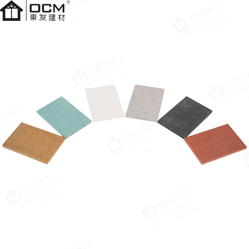 Customized Color External Siding Wall Cladding Decorative Colot Though Fiber Cement Board