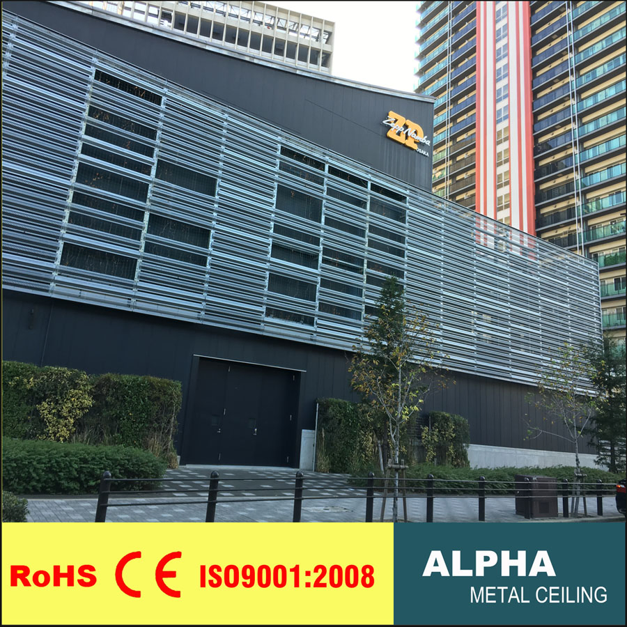 Metal Exterior Claddings Customized Perforated Aluminum Curtain Wall Facades Wave Panel