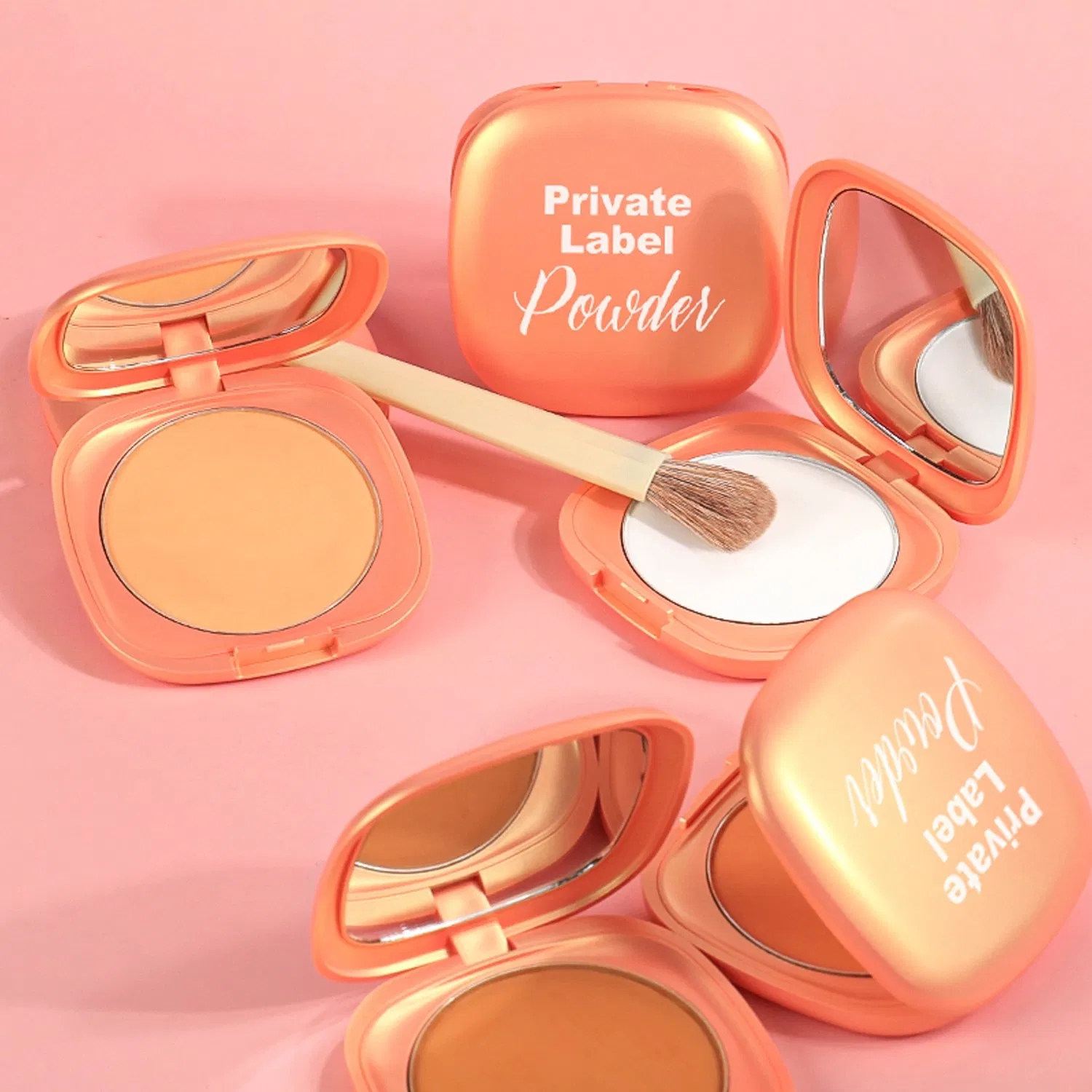 High Quality Oil Control Vegan Compact Powder Waterproof Full Coverage Matte Pressed Powder No Logo