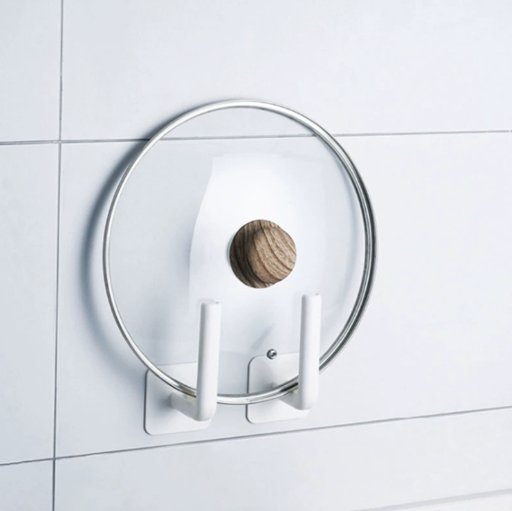 Hole-Free Plastic L-Shaped Strong Adhesive Multi-Functional Door Back Clothes Kitchen Clothes Hook