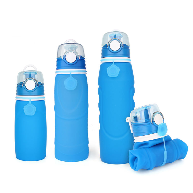 Portable Drinking Bottle BPA Free Collapsible Silicone Folding Water Bottle 750ml Outdoor Travel Sportssilicone Water Bottle