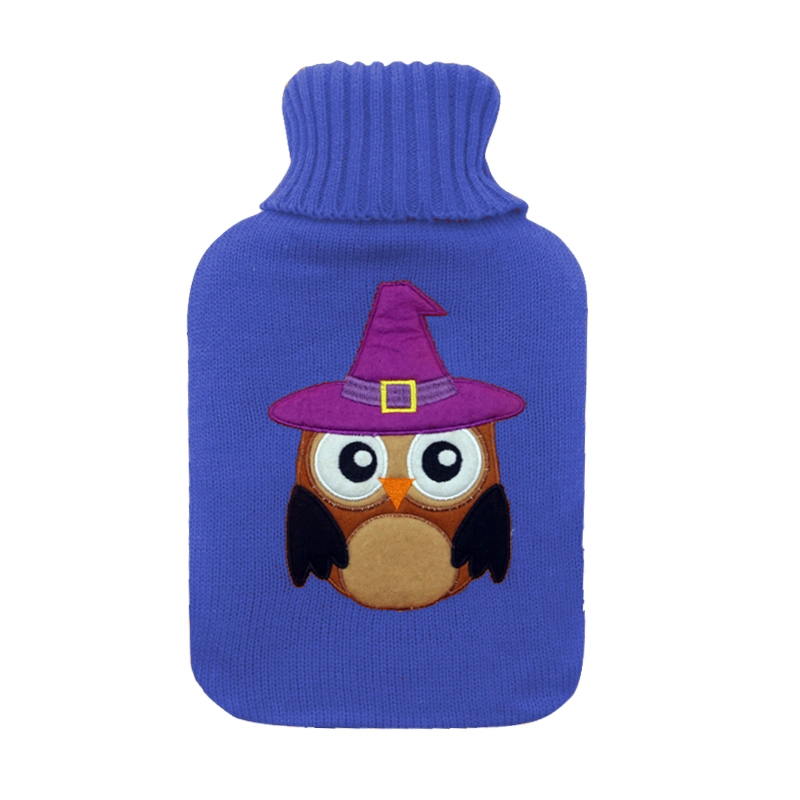 Manufactory Fashion Acrylic Winter Warm Soft Owl Design Knitted Cover for Hot Water Bottle