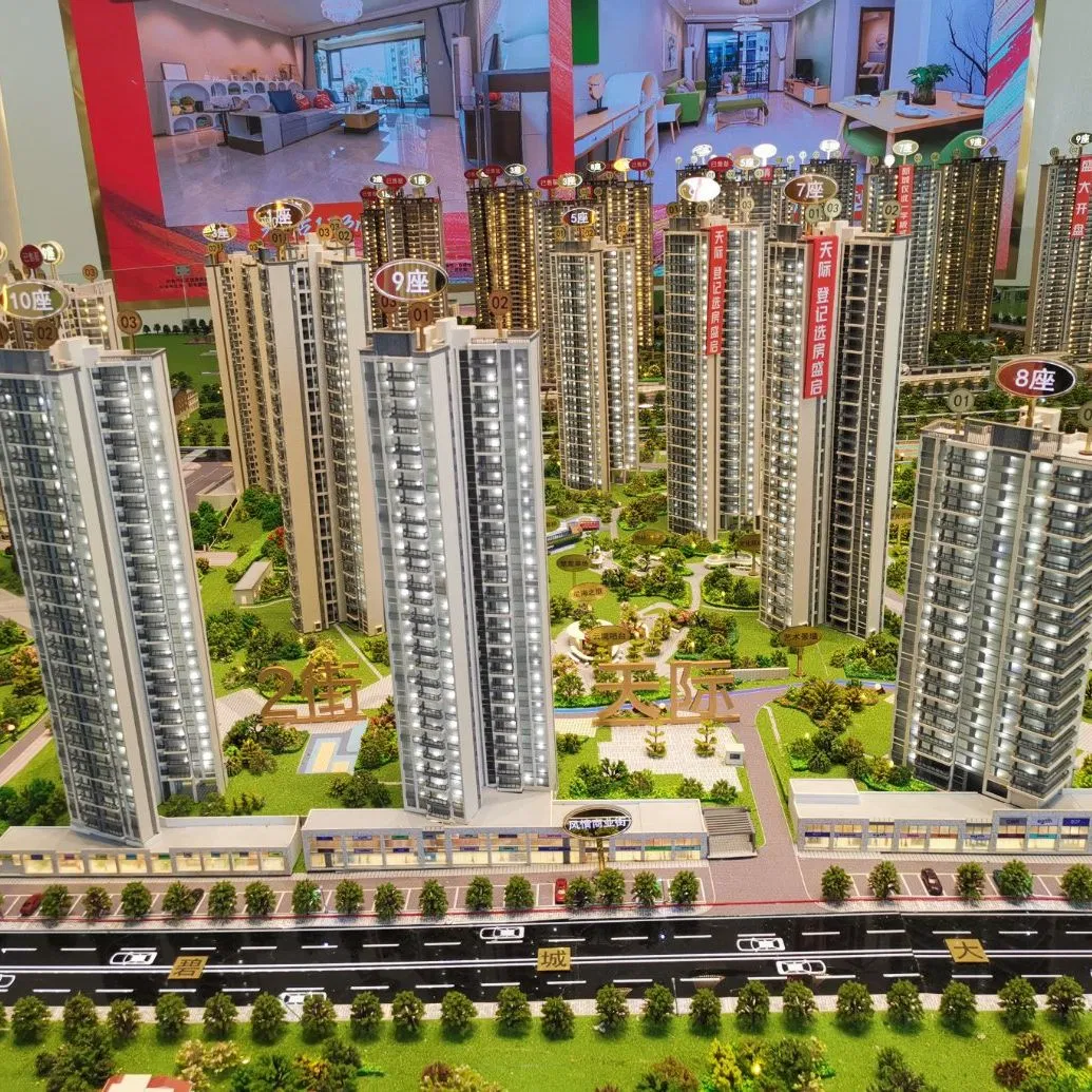 3D High Quality Customized Modern Apartment Residential and Surrounding Planning Architectural Model