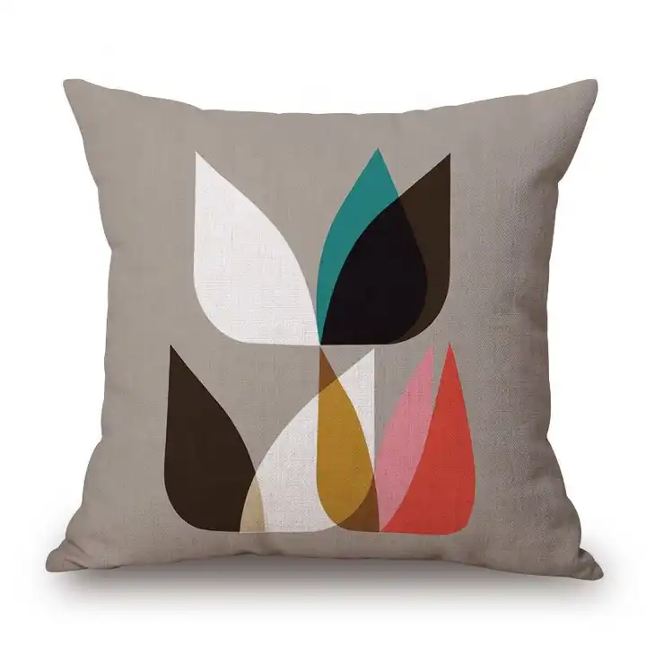 Custom Sublimated Abstract Printed Pattern Rectangular Headrest Cushion for Comfortable Cushion Cover