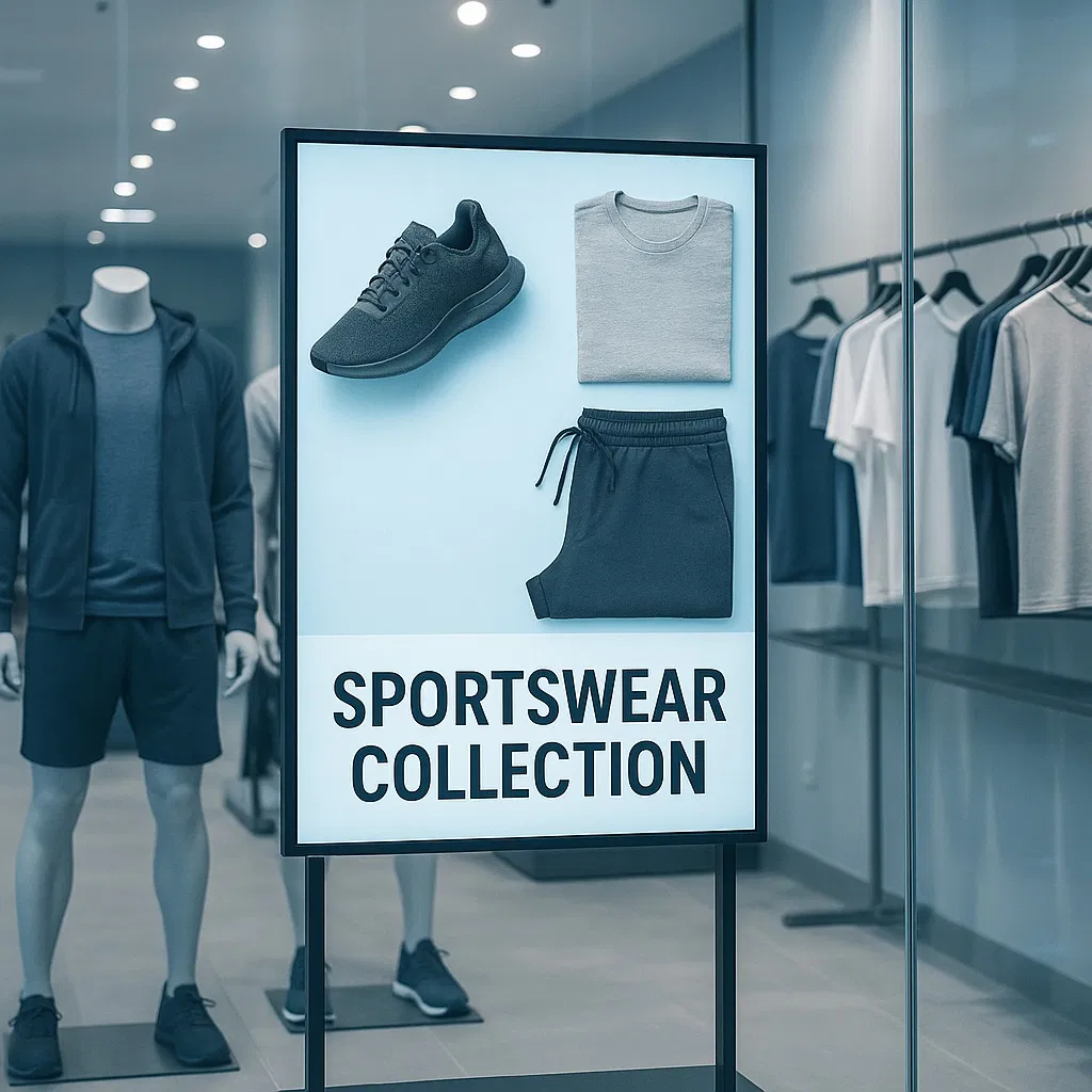 Яркий Android-дисплей для рекламы и магазинов, сенсорный