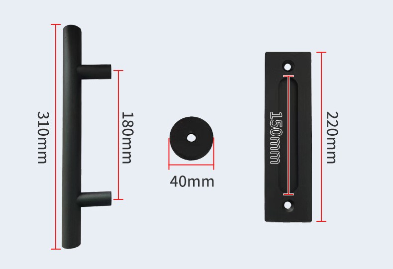 Barn Door American Handle Double-Sided Simple Wooden Home Decoration Hardware