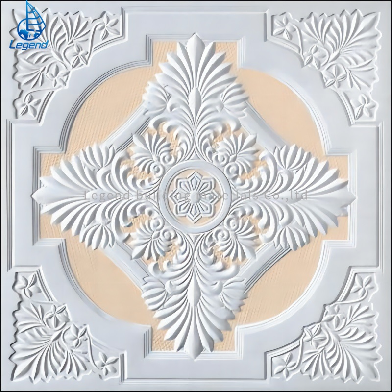 Decoration Material Colorful Glass Fiber Reinforced Gypsum Ceiling Tile Customized 8-15mm