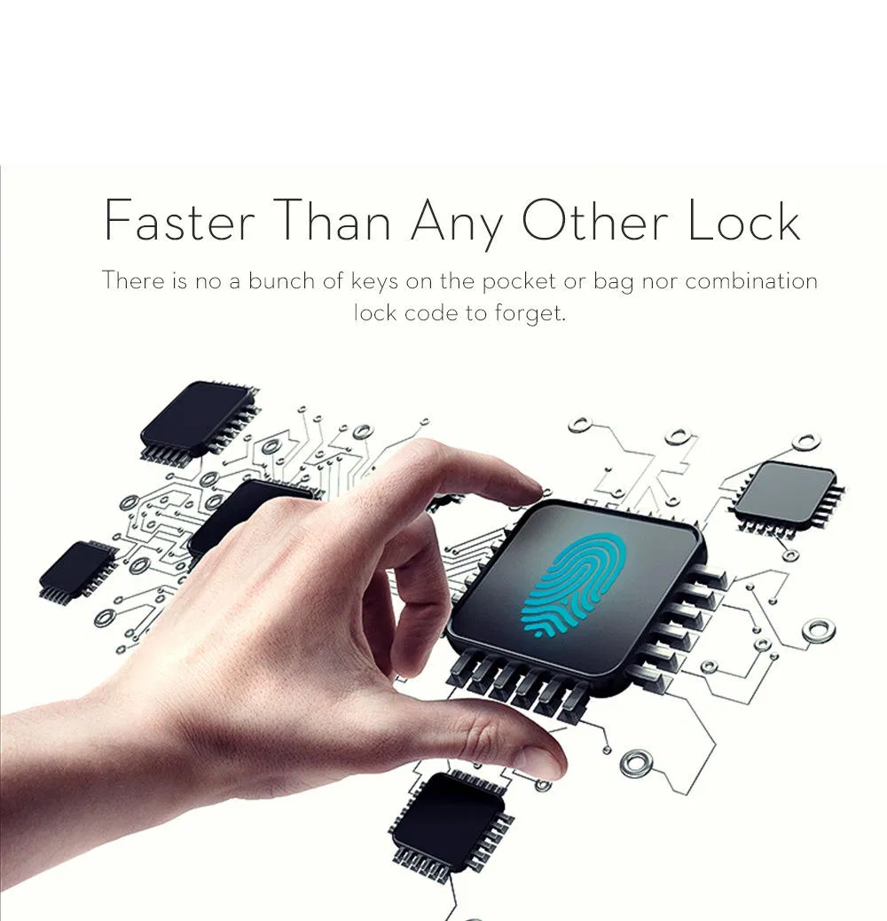 Intelligent Portable Household Biometric Luggage Box Smart Anti-Theft Fingerprint Padlock