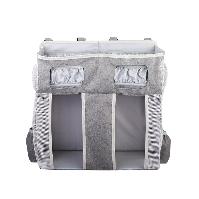 Nursery Organization Diaper Stacker Storage for Crib, Changing Table, Car, Wall-Grey