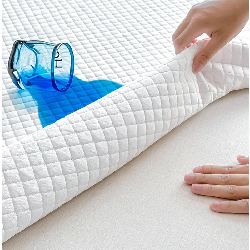 Cotton Fiber 3D Air Layer Hypoallergenic TPU Waterproof Mattress Protector Cover Bed Sheet