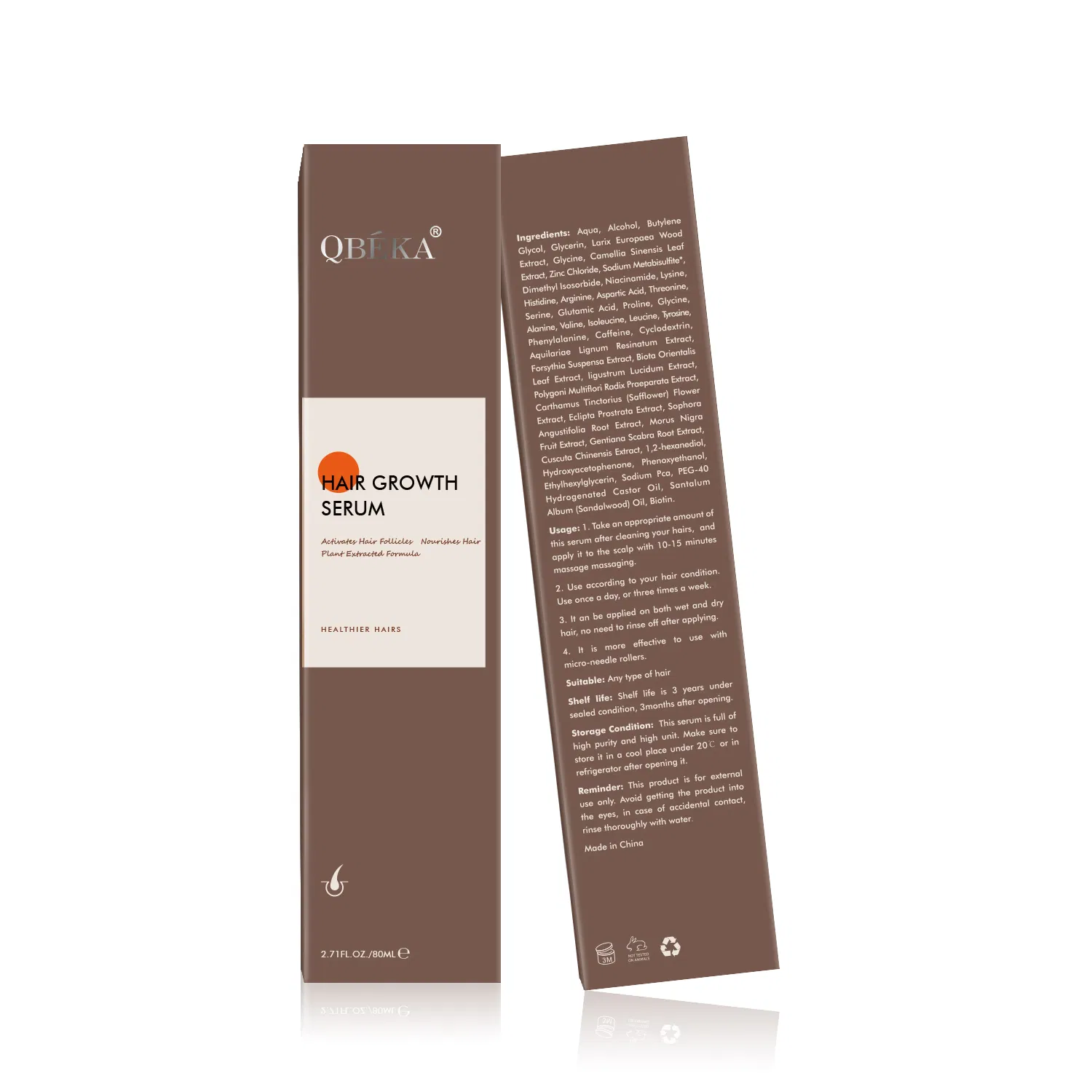 Qbeka Good Quality 15 Days Responding Eyelash Hair Growth Liquid