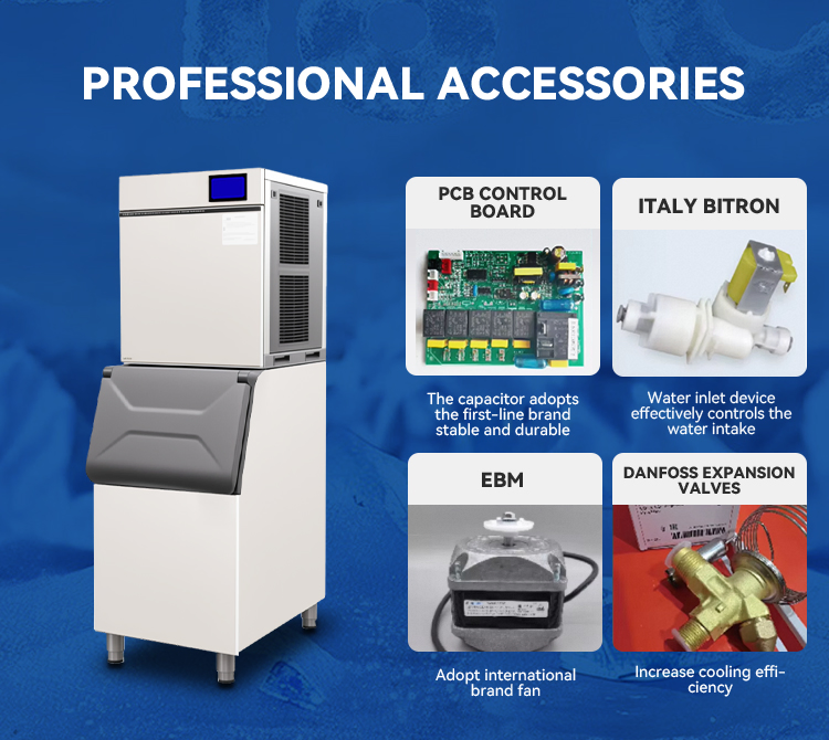 Auto-Cleaning 500kg Fresh and Clean Snowflake Ice Machine for Shops