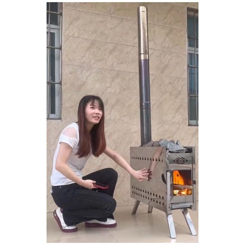 Factory Direct Sales Tent Cassette Stove Extra Large Space Heating Stove Long Time Continuous Heating Wood Stove