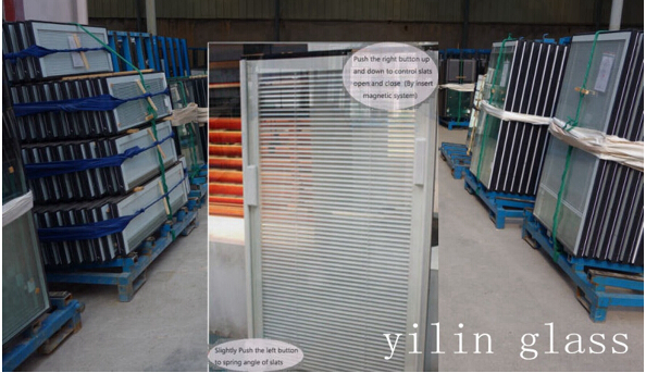 Double Glazed Magnetic Blinds Glass with Magnetic Operation System