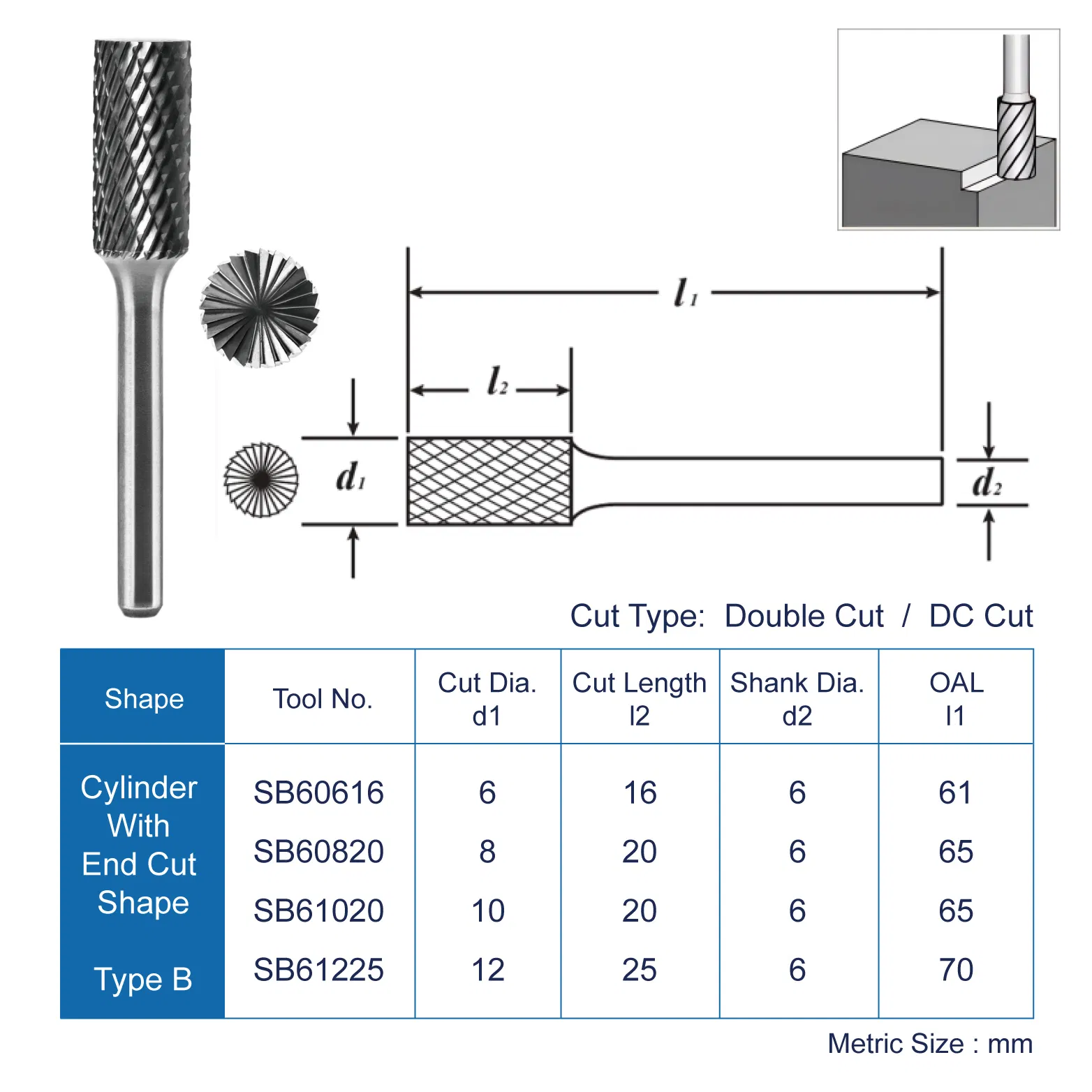 Mic Recommended Suppliers 3X6mm Double Cut Abrasive Burr Grinder Bits Tungsten Carbide Cylinder Flat End Carbide Burs
