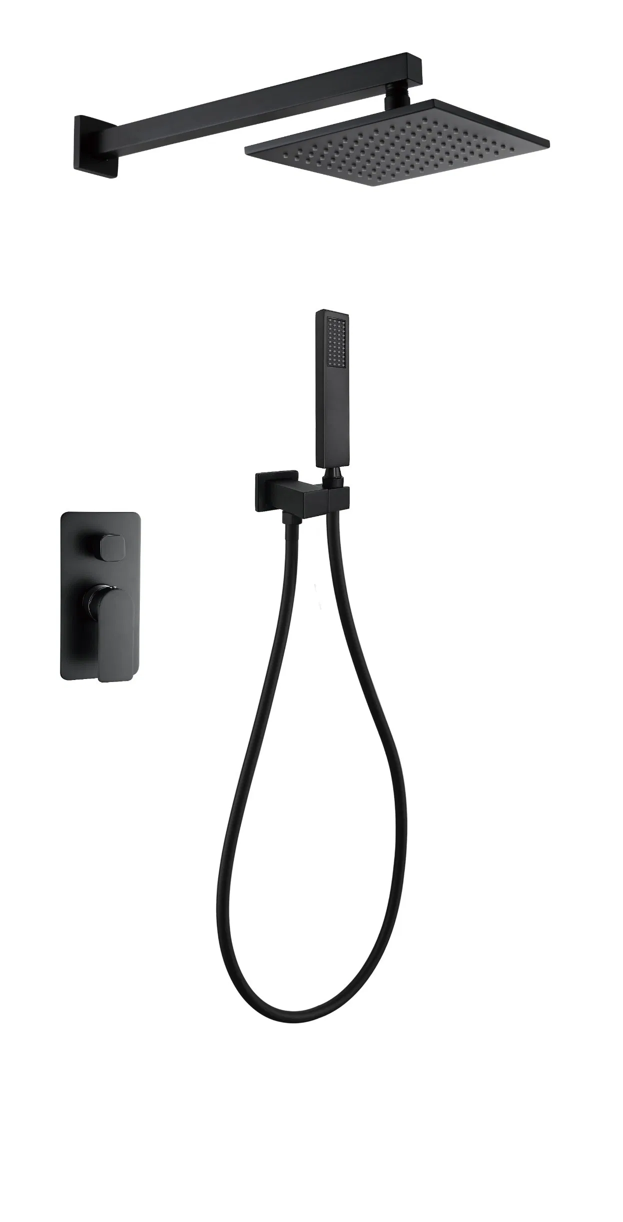 Bathrooms Brushed Gold, Brushed Gun Metal, Plated Matt Black Concealed Shower Mixer Set