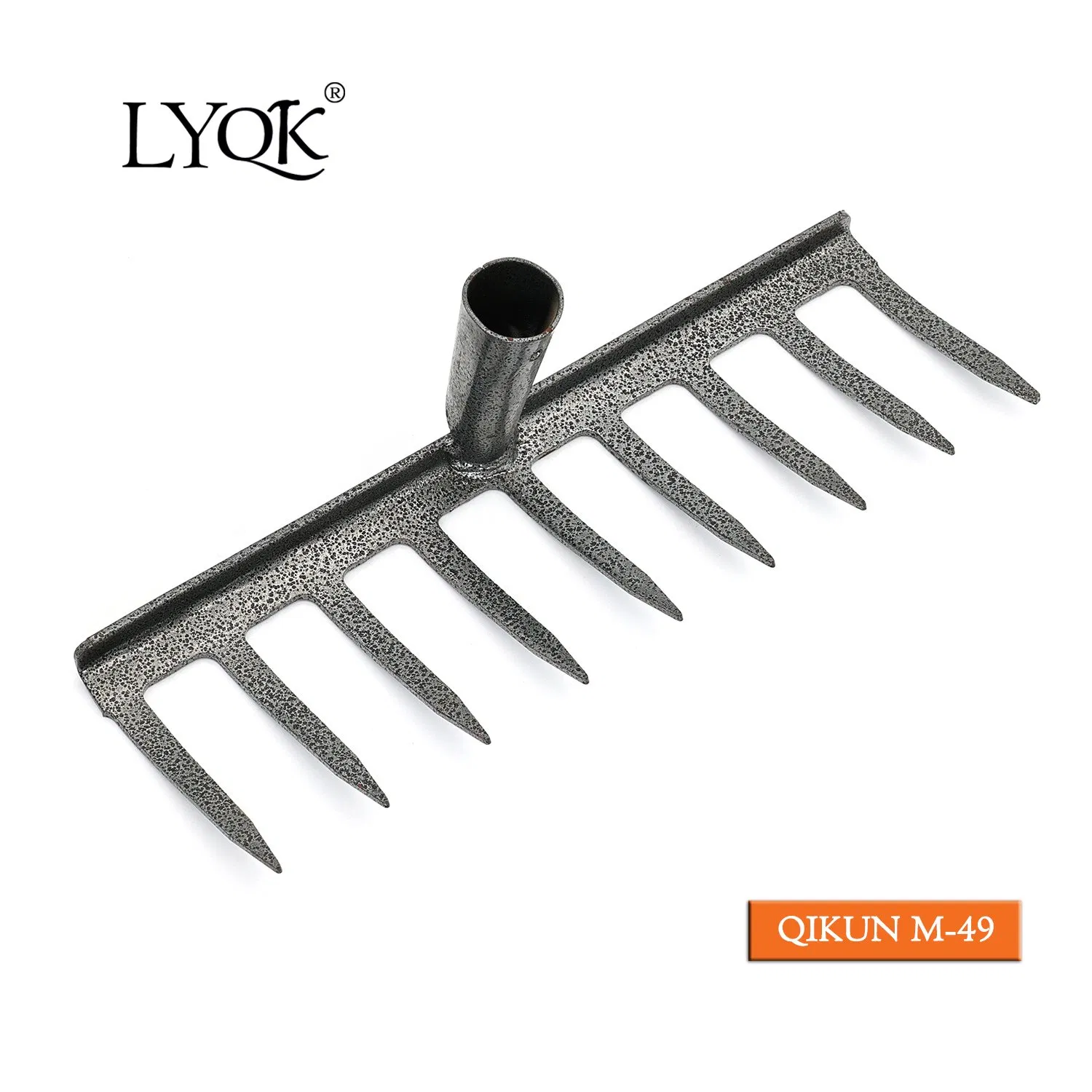 M-48 Agricultural Tool Garden Tool Farming Tool Manual Drop Forged Steel Rake with Sharped End