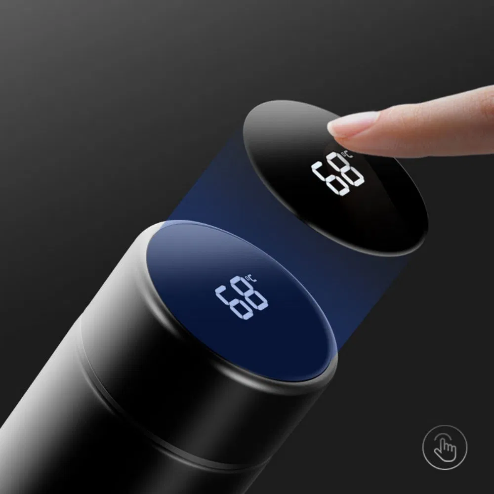 Smart 500ml Vacuum Thermal Flask Smart Water Bottle with Digital Thermostat Temperature Sensor LCD Temp Display