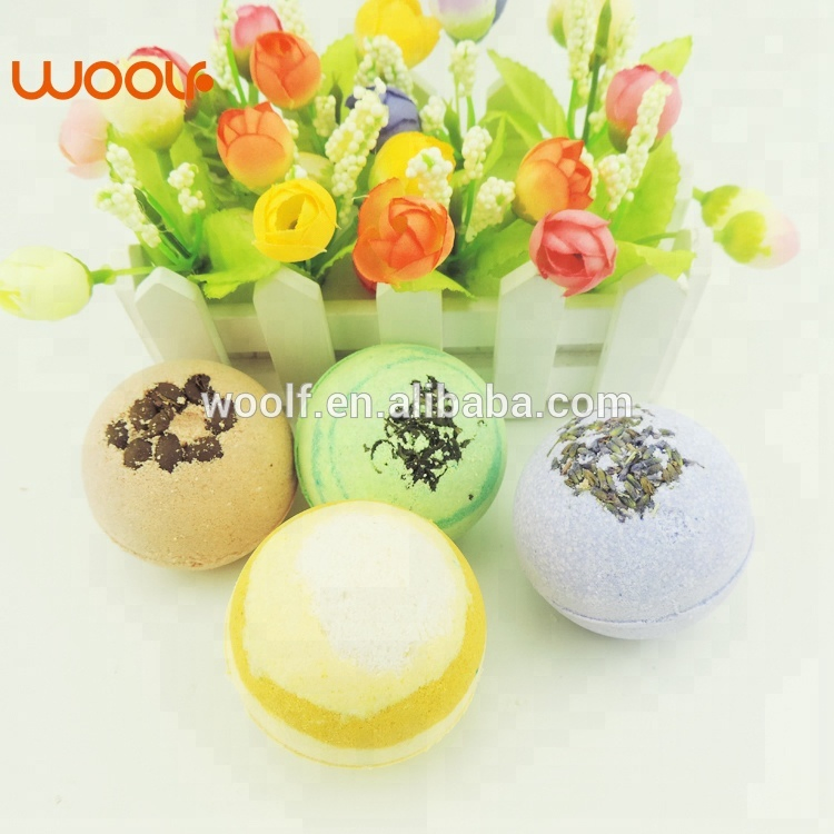 SPA Foaming Salts Ball Bath Bombs with Rings Inside Bath Fizzer