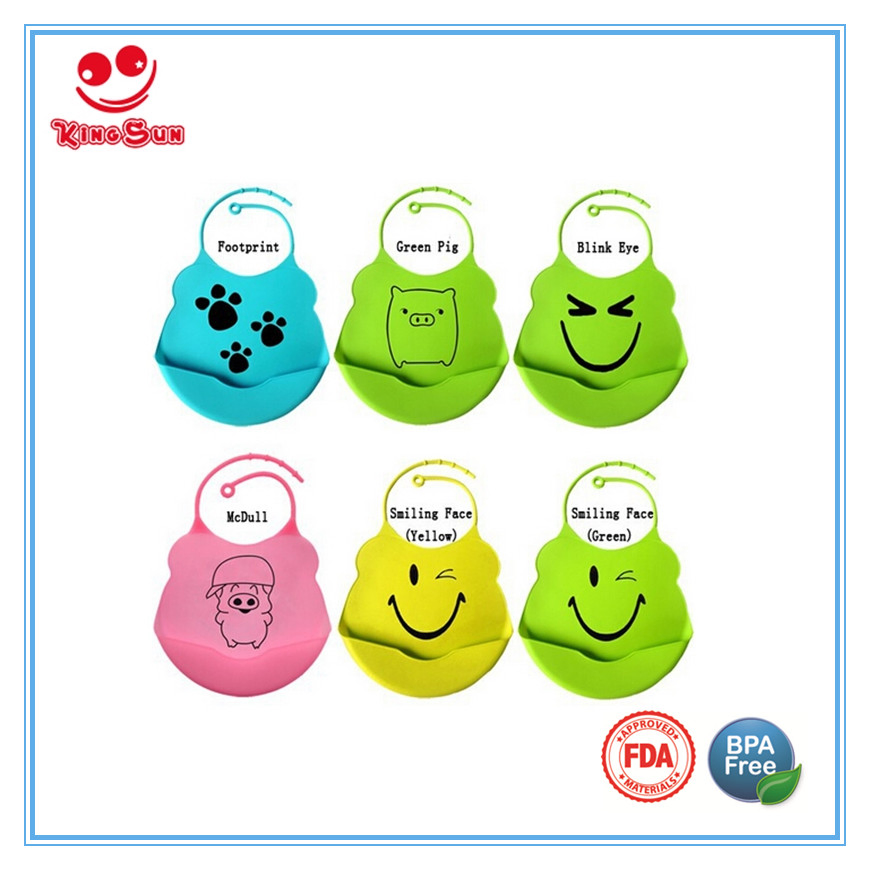 Cartoon-Style Baby Bib Waterproof Silicone Bibs for Mess-Free Baby Items